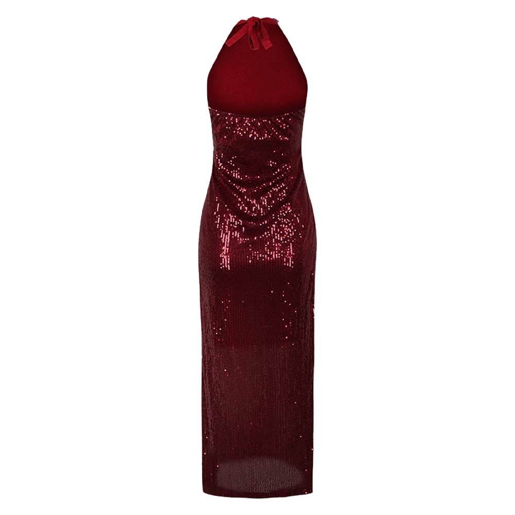 John Wick Ballerina (2025) Eve Macarro Glitter Red Dress Outfits Cosplay Costume