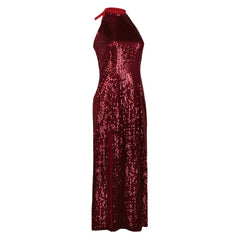 John Wick Ballerina (2025) Eve Macarro Glitter Red Dress Outfits Cosplay Costume