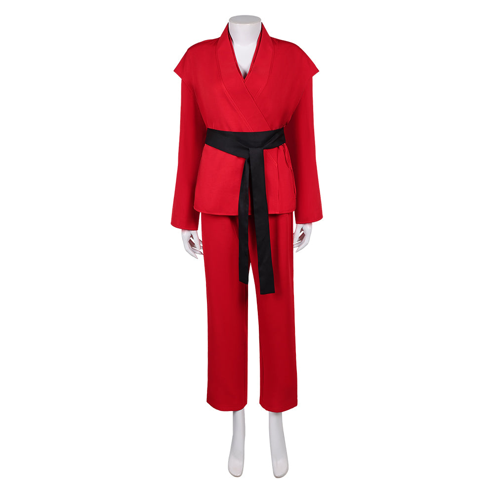 John Wick Ballerina (2025) Eve Macarro Rooney Red Taekwondo Set Outfits Cosplay Costume 