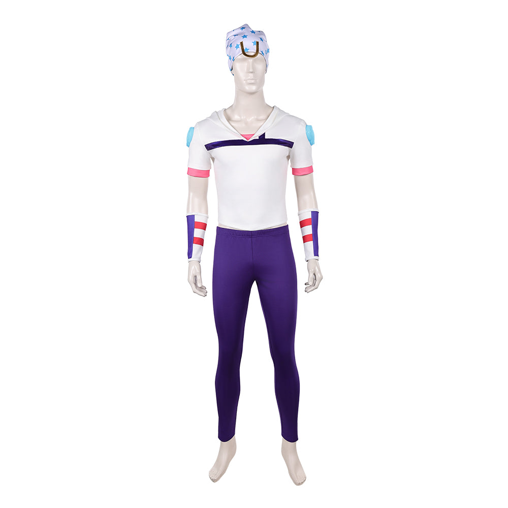 Johnny Joestar White Set Outfits Cosplay Costume Halloween Carnival Suit 