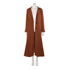 Kara Brown Long Coat Jacket Outfits Cosplay Costume Halloween Carnival Suit 