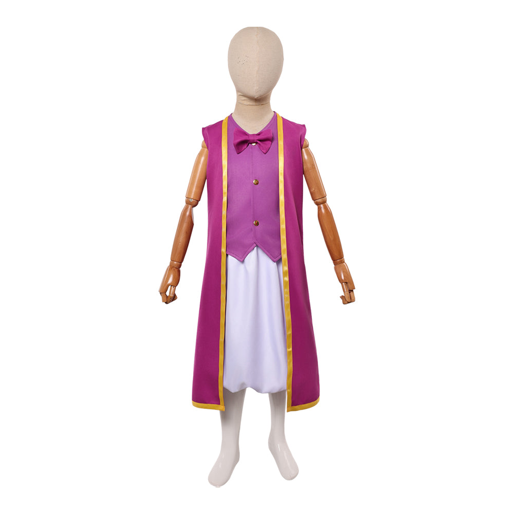 Kid Children The Super Mario Galaxy Movie (2026) Toad General Purple Outfits Cosplay Costume
