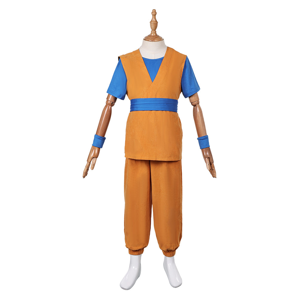 Kids Children Anime Dragon Ball DAIMA (2024) Son Goku Yellow Outfits Cosplay Costume Halloween Carnival Suit