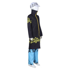 Kids Children Anime One Piece Trafalgar D. Water Law Black Outfits Cosplay Costume Halloween Carnival Suit