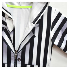 Kids Children Beetlejuice 2 (2024) Beetlejuice Black White Hoodie Outfits Cosplay Costume 