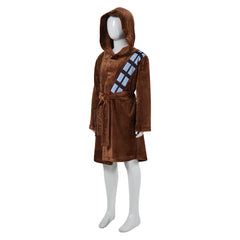 Kids Children Chewbacca Brown Furry Bathrobe Outfits Cosplay Costume 