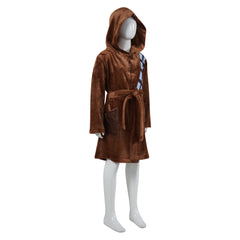 Kids Children Chewbacca Brown Furry Bathrobe Outfits Cosplay Costume 