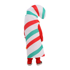 Kids Children Christmas Candy Cane Funny Outfits Cosplay Costume Carnival Suit