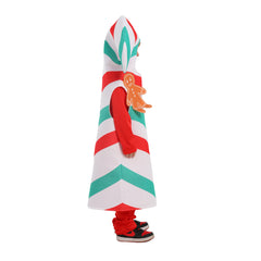 Kids Children Christmas Candy Cane Funny Outfits Cosplay Costume Carnival Suit