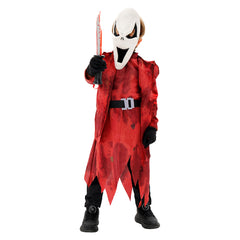 Kids Children Dead By Daylight The Ghost Face Red Set Horror Halloween Cosplay Costume 