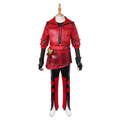 Kids Children Descendants: The Rise Of Red (2024) Red Black Outfits Cosplay Costume Halloween Carnival Suit