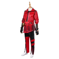 Kids Children Descendants: The Rise Of Red (2024) Red Black Outfits Cosplay Costume Halloween Carnival Suit