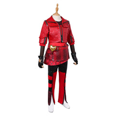 Kids Children Descendants: The Rise Of Red (2024) Red Black Outfits Cosplay Costume Halloween Carnival Suit