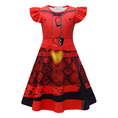 Kids Children Descendants: The Rise Of Red (2024) Red Dress Outfits Cosplay Costume Halloween Carnival Suit