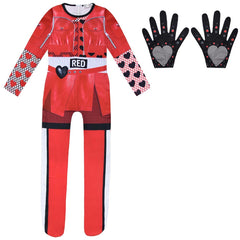 Kids Children Descendants: The Rise Of Red (2024) Red Jumpsuit Outfits Cosplay Costume Halloween Carnival Suit 