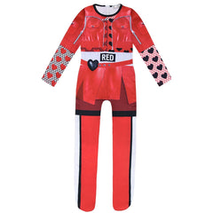 Kids Children Descendants: The Rise Of Red (2024) Red Jumpsuit Outfits Cosplay Costume Halloween Carnival Suit 