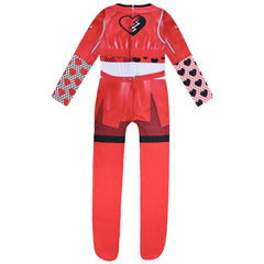 Kids Children Descendants: The Rise Of Red (2024) Red Jumpsuit Outfits Cosplay Costume Halloween Carnival Suit 