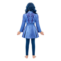 Kids Children Descendants: Wicked Wonderland (2026) Chloe Blue Jacket Skirt Set Outfits Cosplay Costume