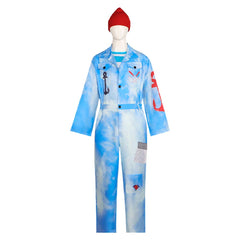 Kids Children Descendants: Wicked Wonderland (2026) Mr. Smee Blue Jumpsuit Set Outfits Cosplay Costume