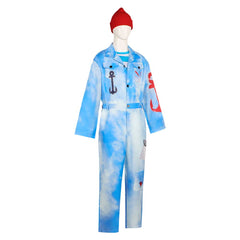 Kids Children Descendants: Wicked Wonderland (2026) Mr. Smee Blue Jumpsuit Set Outfits Cosplay Costume