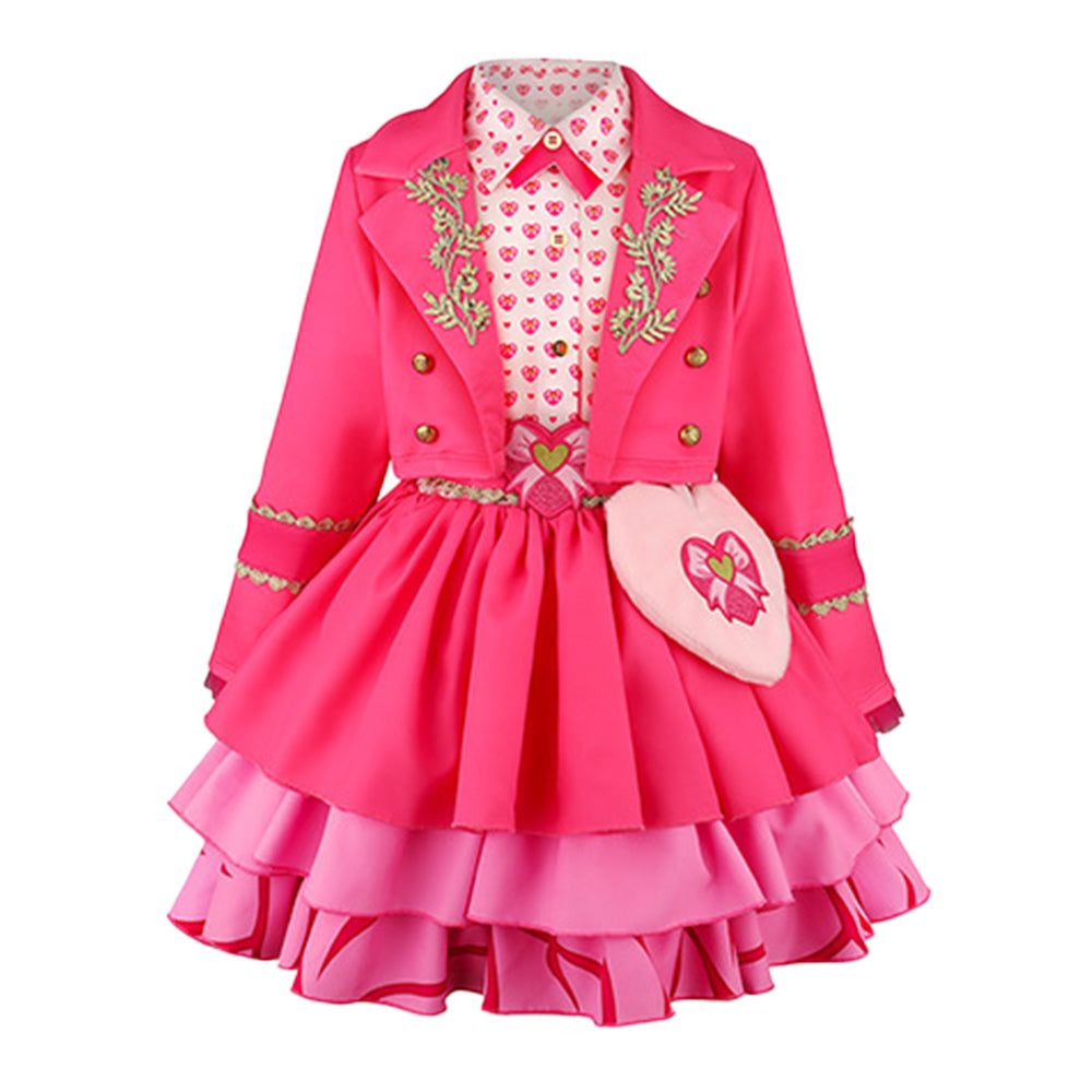 Kids Children Descendants: Wicked Wonderland (2026) Pink Top Skirt Set Outfits Cosplay Costume 