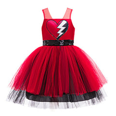 Kids Children Descendants: Wicked Wonderland (2026) Red Tutu Dress Outfits Cosplay Costume