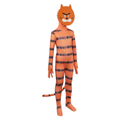 Kids Children Dog Man (2025) Petey The Cat Orange Jumpsuit Mask Outfits Cosplay Costume 