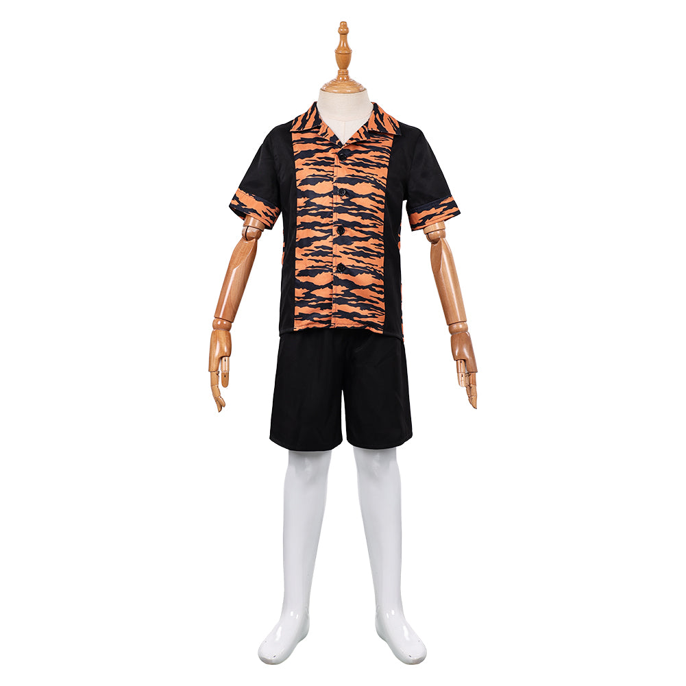 Kids Children Dust Bunny (2025) Aurora Tiger Stripe Shirt Pants Cosplay Costume
