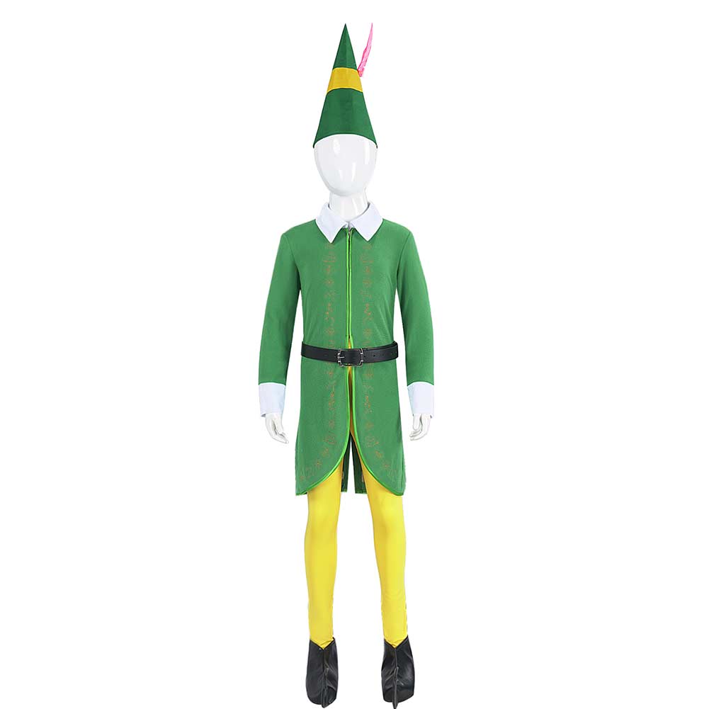 Kids Children Elf: Buddy's Musical Christmas Buddy Green Outfits Cosplay Costume