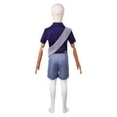 Kids Children Elio (2025) Elio Blue Set Eye Patch Outfits Cosplay Costume 
