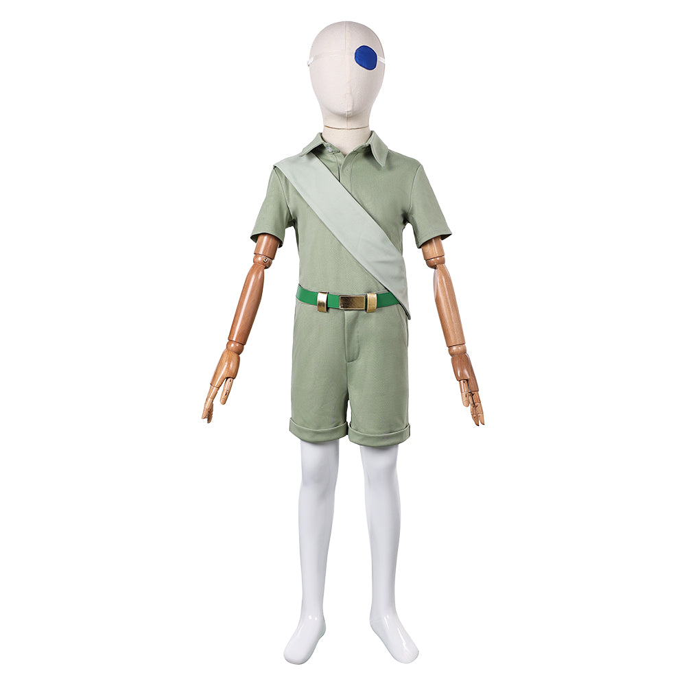 Kids Children Elio (2025) Elio Green Set Eye Patch Outfits Cosplay Costume  