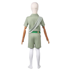 Kids Children Elio (2025) Elio Green Set Eye Patch Outfits Cosplay Costume  