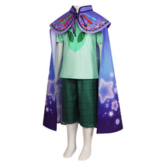 Kids Children Elio (2025) Elio Purple Cloak Green Set Outfits Cosplay Costume 