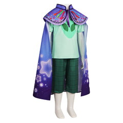 Kids Children Elio (2025) Elio Purple Cloak Green Set Outfits Cosplay Costume 