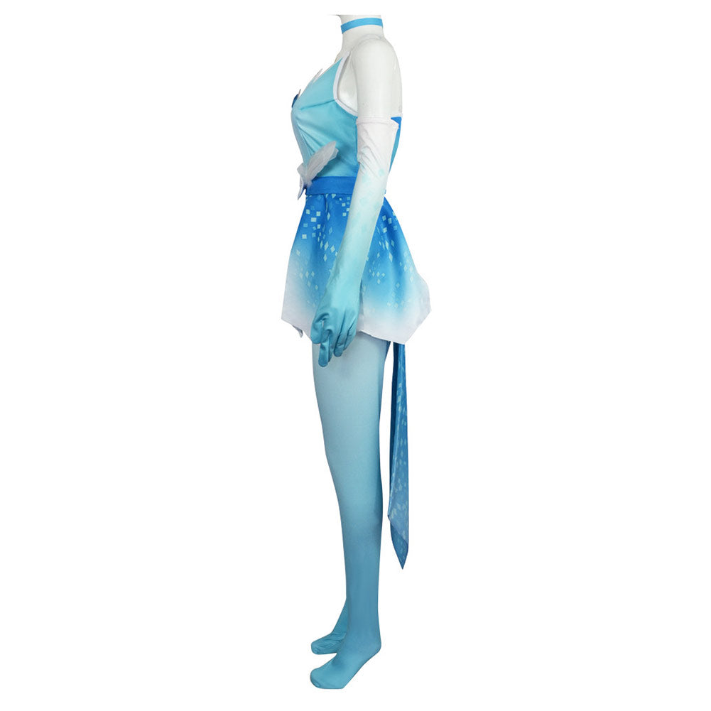 Kids Children Princess Peach: Showtime! (2024) Ice Flower Peach Blue Dress Outfits Cosplay Costume Halloween Carnival Suit Kids Children Princess Peach: Showtime! (2024) Ice Flower Peach Blue Dress Outfits Cosplay Costume Halloween Carnival Suit