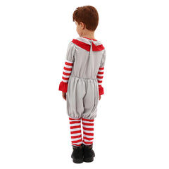 Kids Children Horror Movie It 2 Pennywise Clown Jumpsuit Outfits Cosplay Costume Halloween Carnival Suit