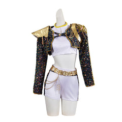 Kids Children KPop Demon Hunters (2025) Golden Rumi Black White Outfits Cosplay Costume