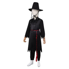 Kids Children KPop Demon Hunters (2025) Jinu Saja Boys Grim Reaper Black Set Outfits Cosplay Costume 