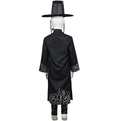 Kids Children KPop Demon Hunters (2025) Jinu Saja Boys Your Idol Black Set Outfits Cosplay Costume 
