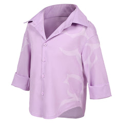 Kids Children KPop Demon Hunters (2025) Jinu Saja Pink Purple Shirt Cosplay Costume 