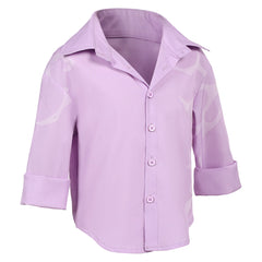 Kids Children KPop Demon Hunters (2025) Jinu Saja Pink Purple Shirt Cosplay Costume 