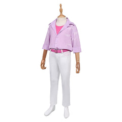 Kids Children KPop Demon Hunters (2025) Jinu Saja Pink Shirt Set Outfits Cosplay Costume 