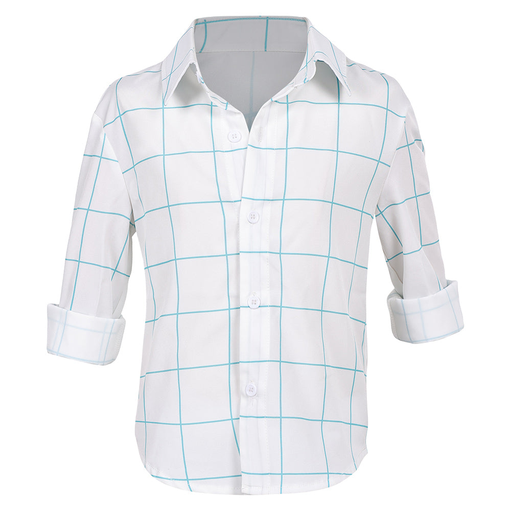 Kids Children KPop Demon Hunters (2025) Jinu Saja White Shirt Cosplay Costume 