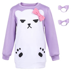 Kids Children KPop Demon Hunters (2025) Mira Long Sleeve Shirt Sleepwear Outfits Cosplay Costume