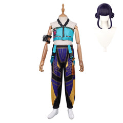 Kids Children KPop Demon Hunters (2025) Huntrix Rumi Mira Zoey Yellow Blue Outfits Cosplay Costume