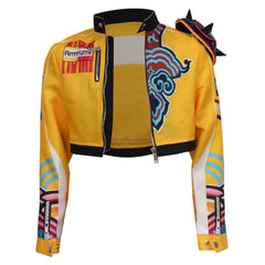 Kids Children KPop Demon Hunters (2025) Rumi Yellow Jacket Coat Only Outfits Cosplay Costume 