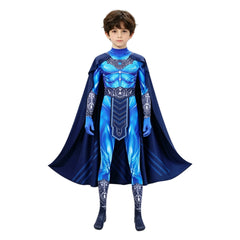 Kids Children Masters Of The Universe (2026) Skeletor Blue Jumpsuit Cloak Outfits Cosplay Costume
