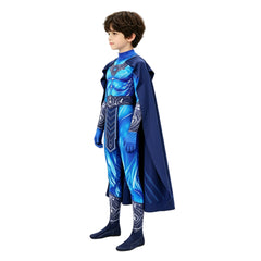 Kids Children Masters Of The Universe (2026) Skeletor Blue Jumpsuit Cloak Outfits Cosplay Costume
