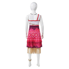 Kids Children Moana 2 (2024) Moana Red Skirt Outfits Cosplay Costume 