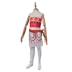 Kids Children Moana 2 (2024) Simea Red Top Skirt Outfits Cosplay Costume 